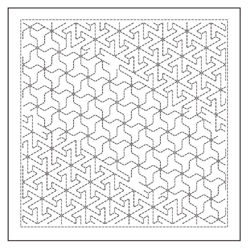 Olympus - Nagomi Collection "Mutsute-Tsunagi" Cotton Sashiko Sampler Cloth - White