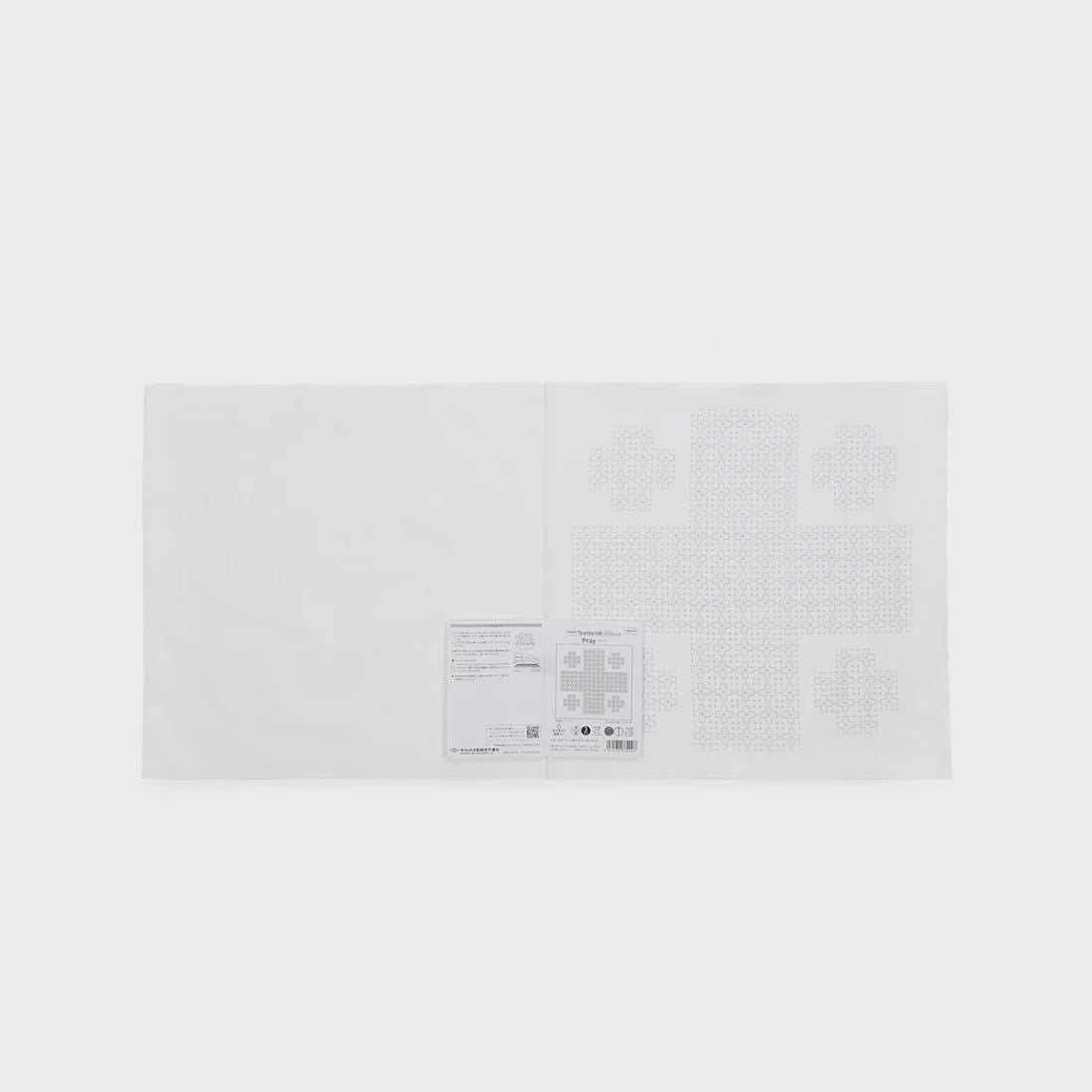 Olympus - Pray Cotton Sashiko Sampler Cloth Ayufish Collection - White