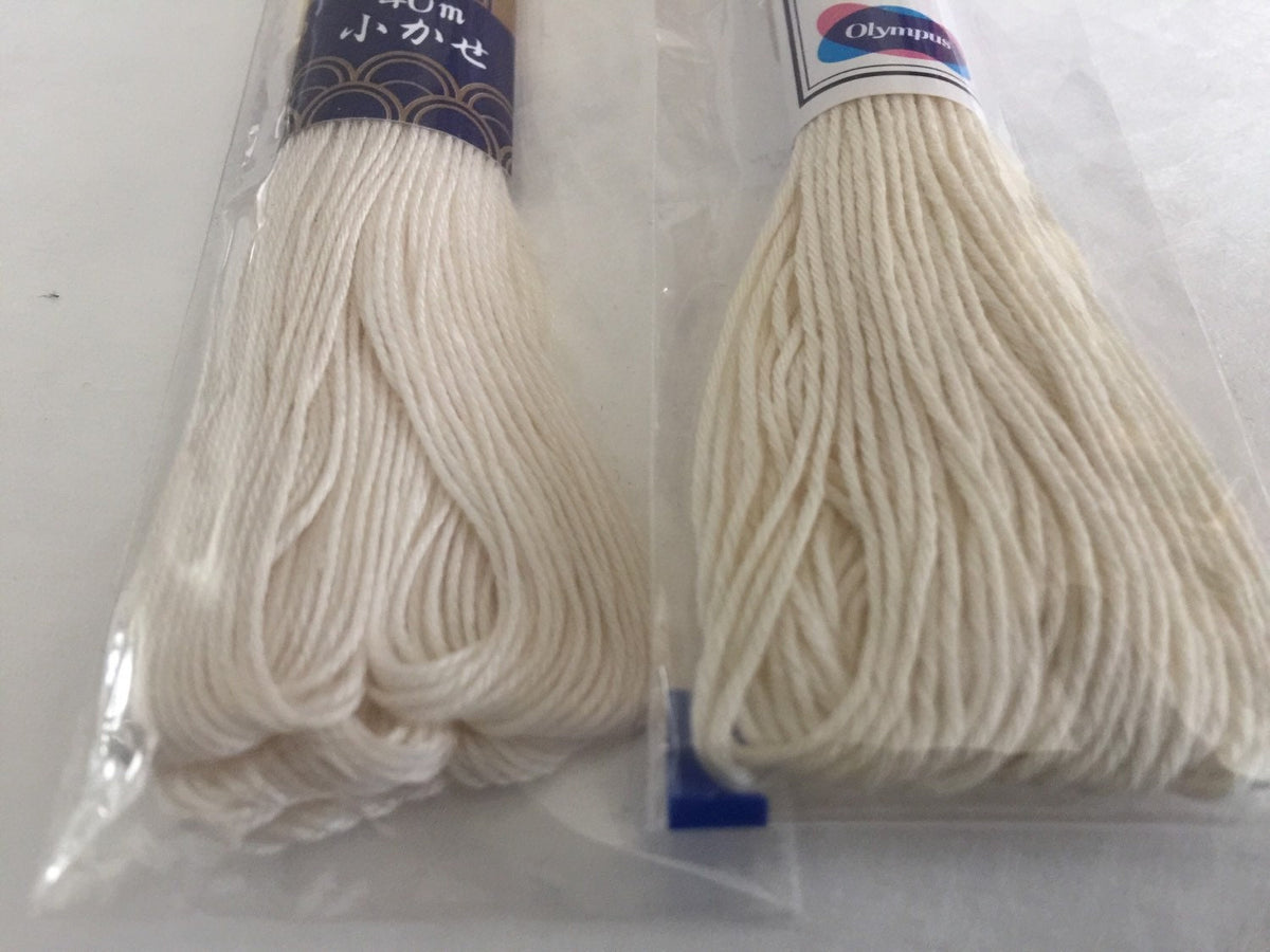 Yokota - Cotton Sashiko Thread 40m Skein - #2 Off-White