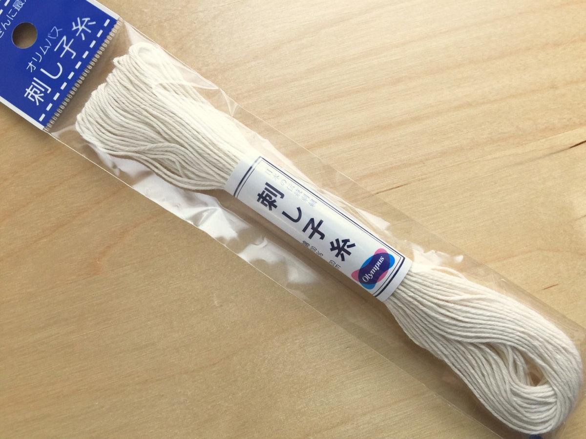 Olympus - Cotton Sashiko Thread 20m Skein - Color #2 Off White
