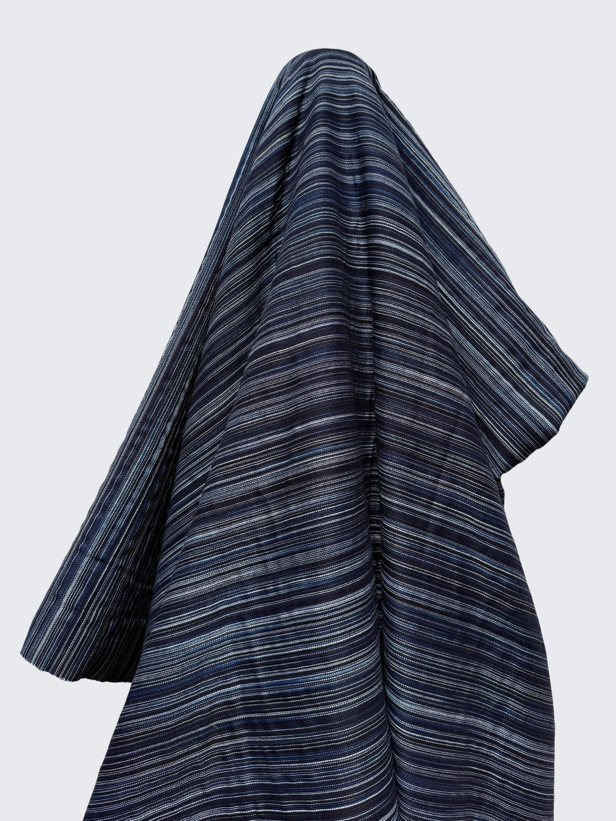 Orimono Imports - Woven Kasuri Sashi Stripe Cotton Fabric Dyed with Aizome Botanical Indigo