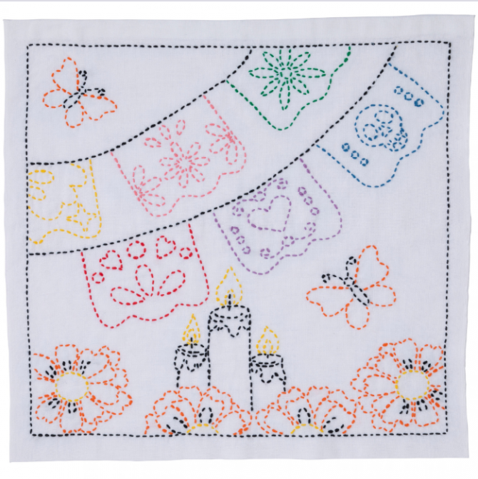 Tulip - World Mexico "Papel Picado" Sashiko Sampler Kit - White